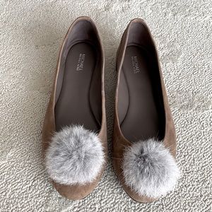 Michael Kors Women‘s Remi Ballet Suede Flats Shoes.